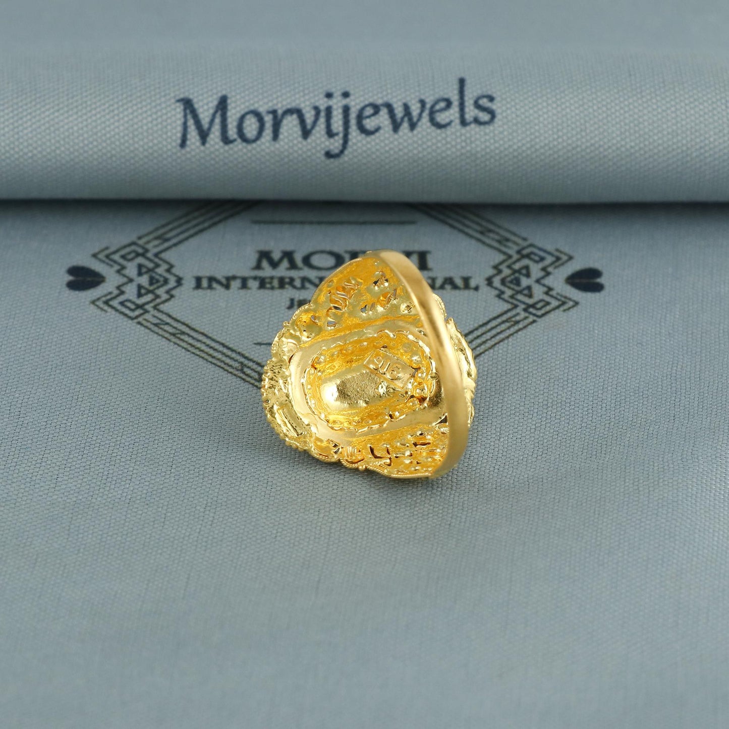22k Yellow Gold Ring Jewelry, Enamel Meena Indian Vintage Design Gold Ring, Wedding Gold Ring, K6632