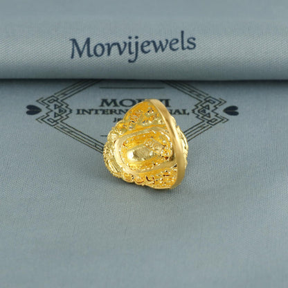 22k Yellow Gold Ring Jewelry, Enamel Meena Indian Vintage Design Gold Ring, Wedding Gold Ring, K6632