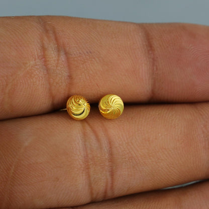 18k Gold Studs cartilage studs earrings, baby Teen studs, cartilage piercing, nose pin for Everyday Wear, screw back small tiny earrings,