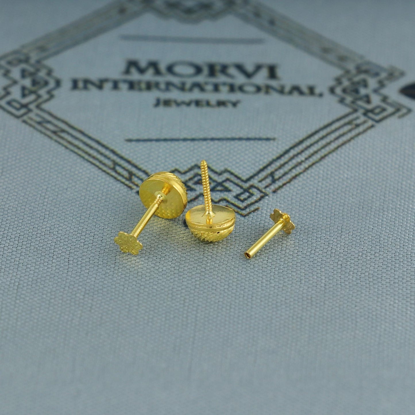 18k Gold Studs cartilage studs earrings, baby Teen studs, cartilage piercing, nose pin for Everyday Wear, screw back small tiny earrings,