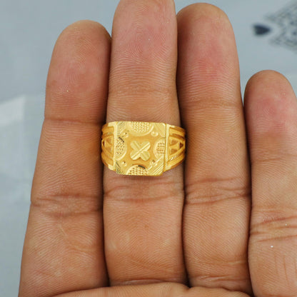 22k Yellow Gold Ring Indian Gold Ring Jewelry Handmade Edwardian Vintage Design Jewelry, K6700