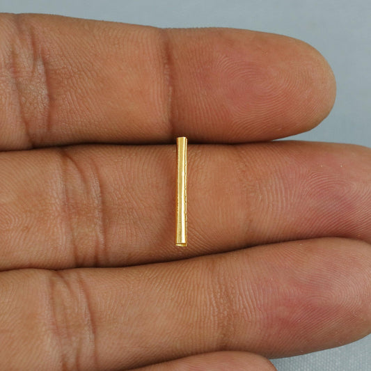 Small 22k gold pipe charms, handmade jewelry, K6703