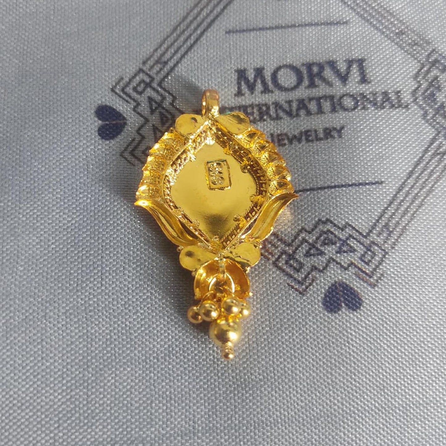 Locket 22k Yellow Gold Pendant Necklace Handmade Indian Handmade Vintage Antique Design Jewelry, K6707