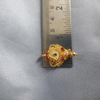 Locket 22k Yellow Gold Pendant Necklace Handmade Indian Handmade Vintage Antique Design Jewelry, K6711