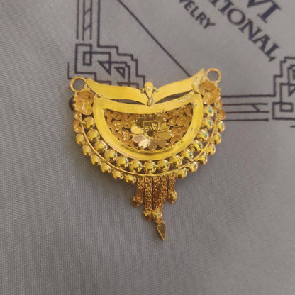 Locket 22k Yellow Gold Pendant Necklace Handmade Indian Handmade Vintage Antique Design Jewelry, K6715