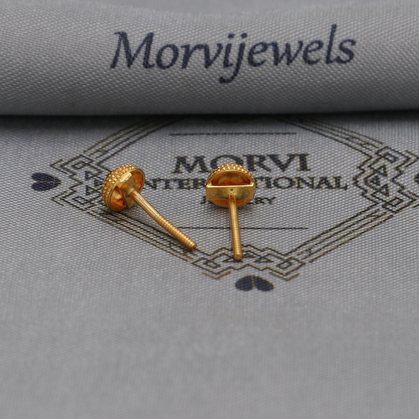 22k Gold Studs earrings, screw back small  earrings, Genuine Gold Earrings Indian Handmade Jewelry for Women, K6722