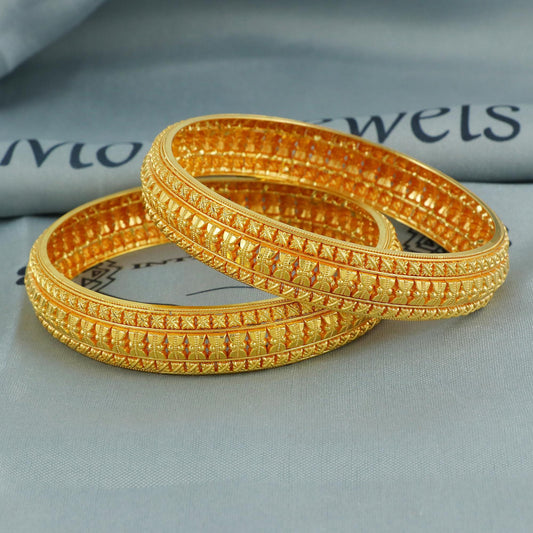 22k Gold Bangle Indian Handmade jewelry, Designer Bangle, Handmade Gold Bangle Floral Design, 22k Jewelry Indian wedding party wear