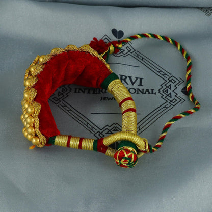 22k Gold Beads bracelet or arm band, 22k Gold Bracelet Pochi, Indian Gold Jewelry, Traditional Gold Rajasthani Wedding Jewelry Bracelet