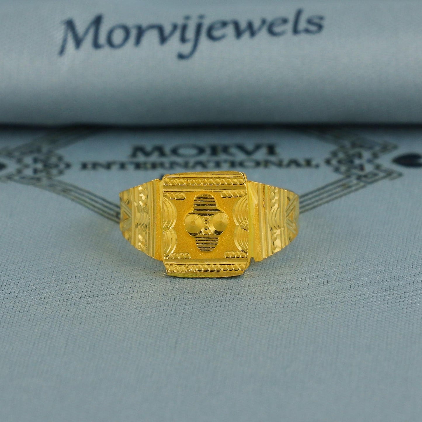 real 22k pure solid gold handmade women ring jewelry. Vintage estate style ring