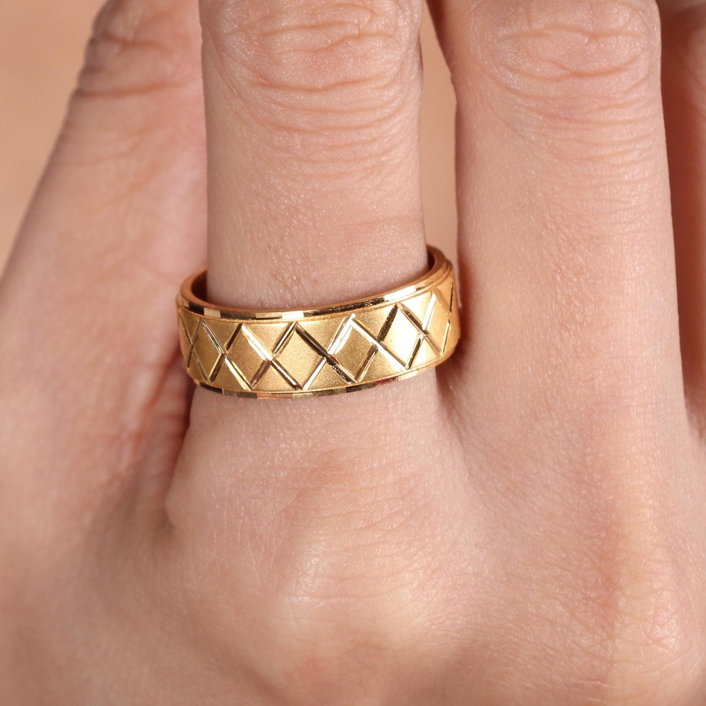 Unisex 22k Yellow Gold Ring Size 6 7 8 and All Size, 22k Band Gold Ring, Indian Gold Ring, K6753