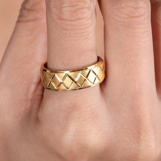 Unisex 22k Yellow Gold Ring Size 6 7 8 and All Size, 22k Band Gold Ring, Indian Gold Ring, K6753