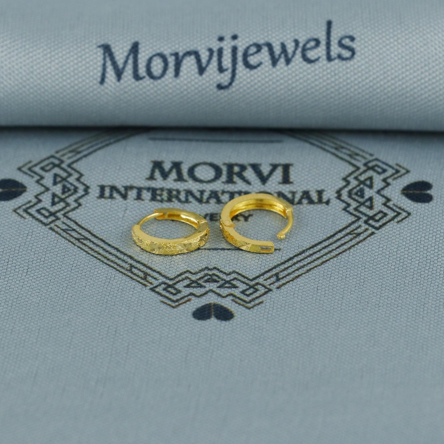 18k 20k Yellow Gold Prism Cut Hoop Bali Women Cartilage or Baby Earrings Small, Handmade Yellow gold earrings, gift, Real gold earrings