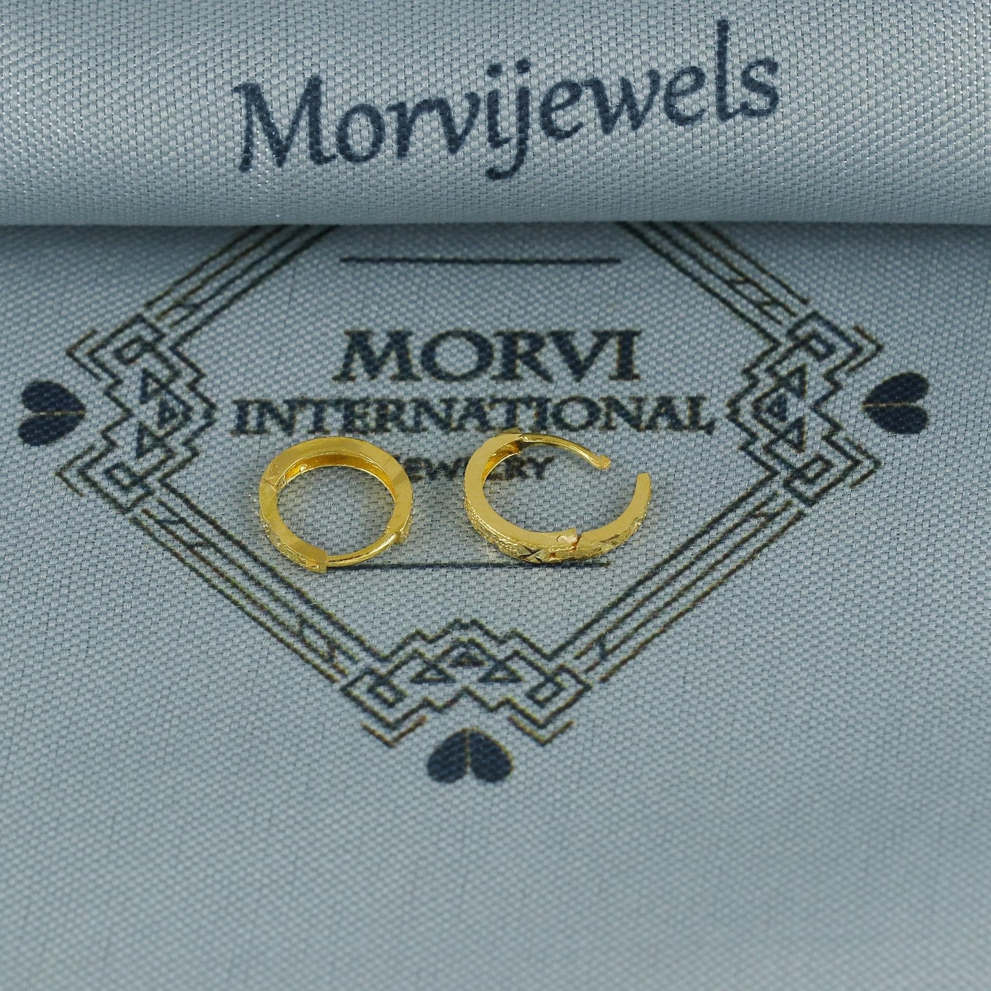 18k 20k Yellow Gold Prism Cut Hoop Bali Women Cartilage or Baby Earrings Small, Handmade Yellow gold earrings, gift, Real gold earrings