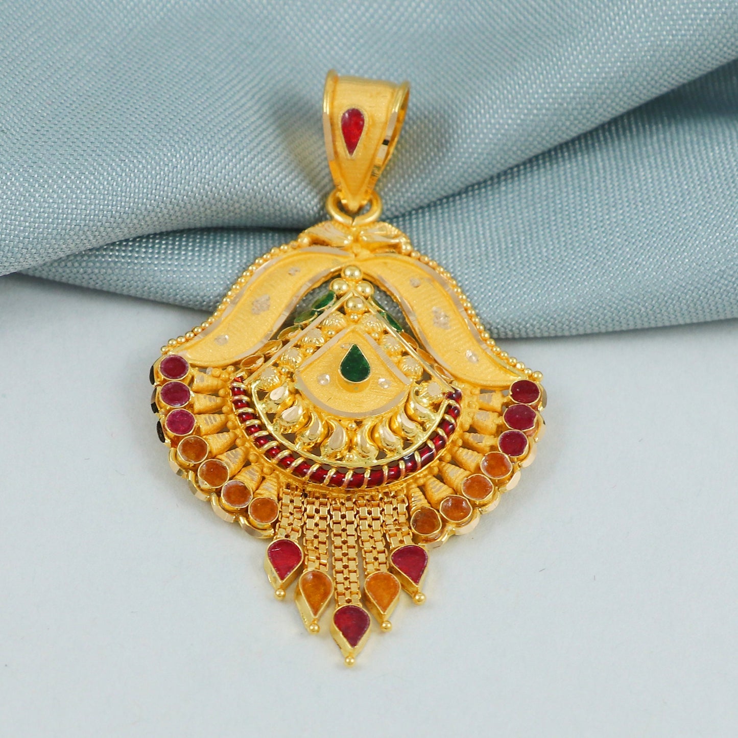 Pure 22k gold locket necklace, K4577