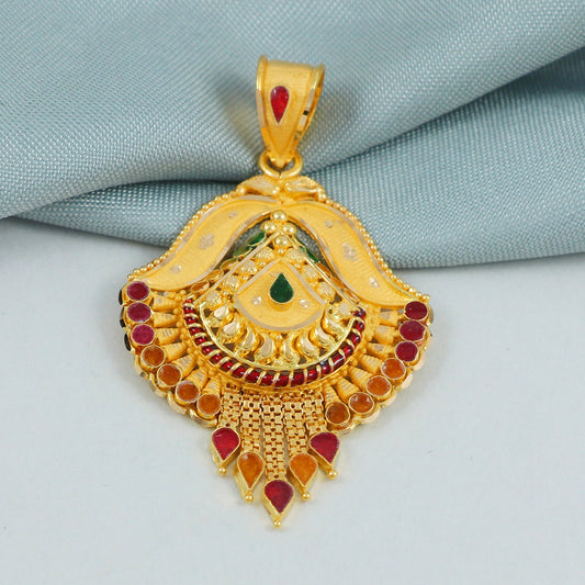 Pure 22k gold locket necklace, K4577
