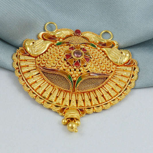 Intricate 22k 18k gold filigree pendant, K4561