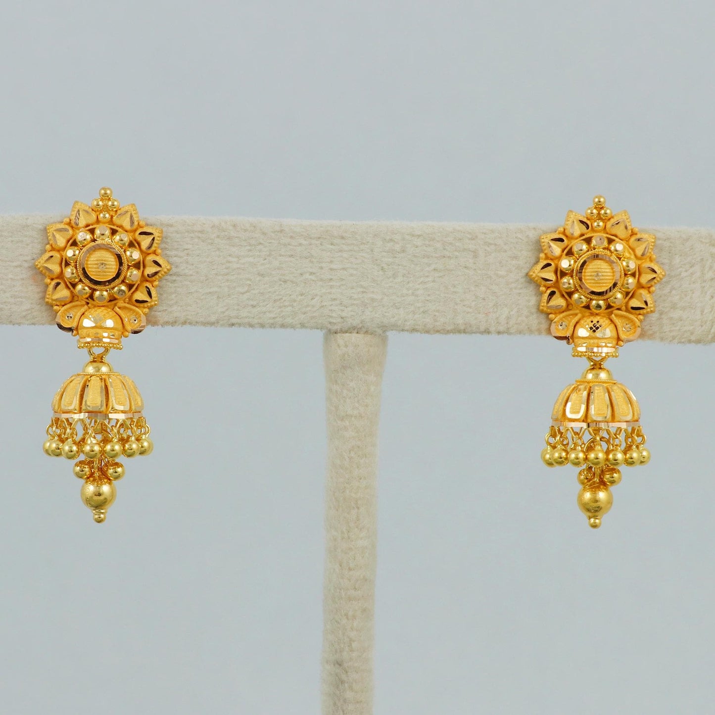 Handmade 22k Gold Earrings Women Jewelry for Gift, K4592