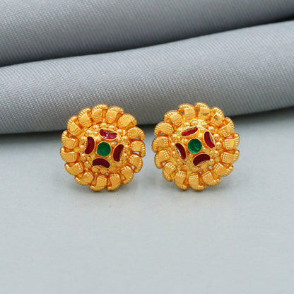 paisley design 22k gold earrings indian gold earrings jewelry