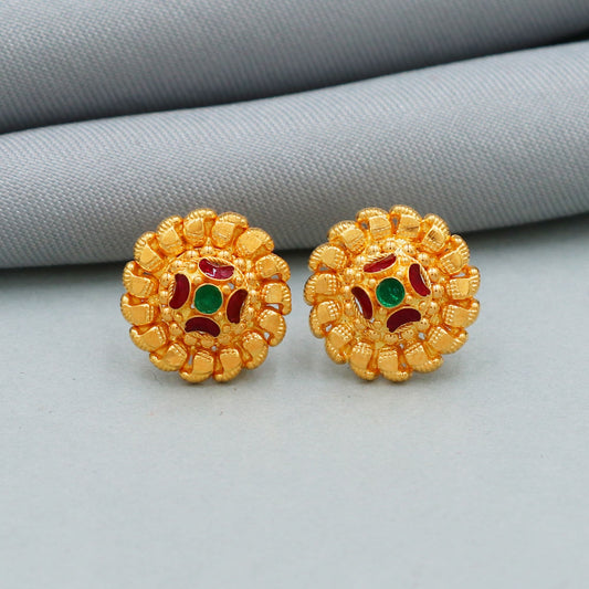 paisley design 22k gold earrings indian gold earrings jewelry