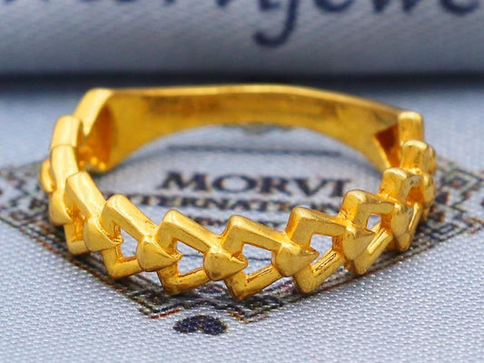 Vintage 22k Gold Ring Size 6 7 8 and All Size, 22k Gold Band Ring, 22karat Gold Ring, Hand crafted Pure gold ring, K5745