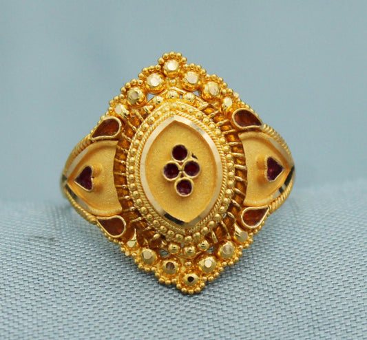 Women Real 22k Gold Ring Jewelry