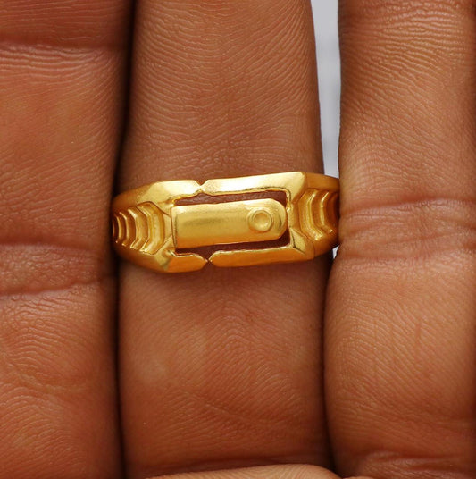 Real 22k Gold Party Wear Handmade Ring, K6162