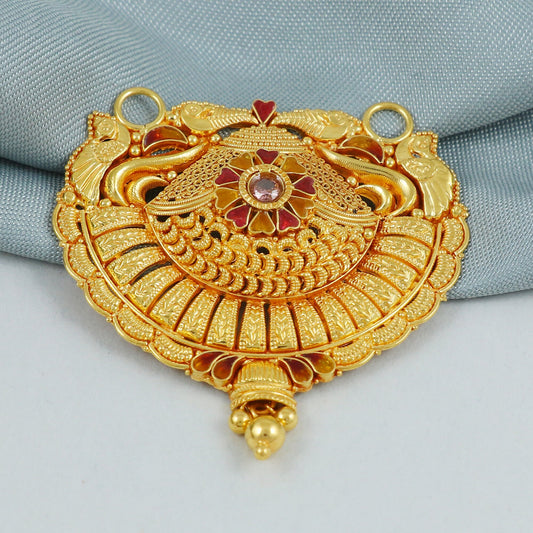 Intricate 22k 18k gold pendant Necklace, K4565