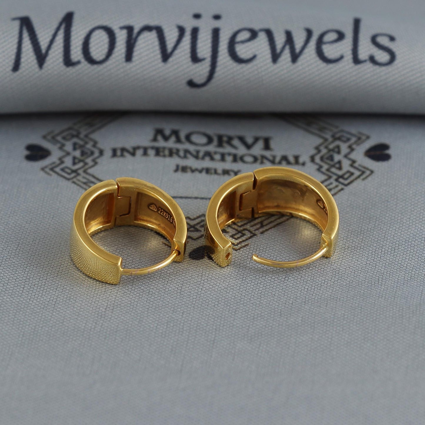 real solid  22k gold hoop bali earrings, handcrafted 22kt hoops, indian gold bali, plain hoop max 6mm