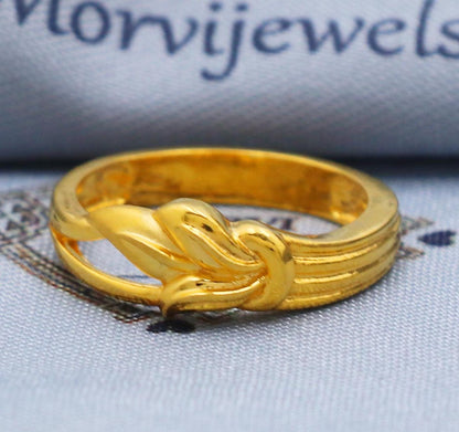 Solid 22k Yellow Gold Ring Size 6 7 8 and All Size, 22k Gold Band Ring, Indian Gold Ring, Hand crafted Pure gold ring, K5723