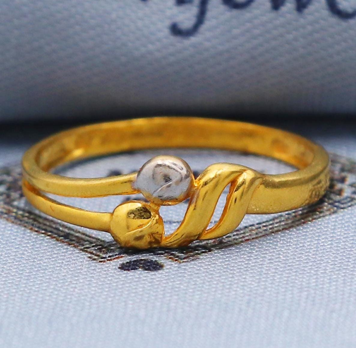 Stunning 22k Yellow Gold Ring Size 6 7 8 and All Size, 22k Gold Ring, 22karat Gold Ring, Hand crafted Pure gold ring, K5732