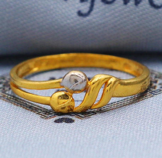 Stunning 22k Yellow Gold Ring Size 6 7 8 and All Size, 22k Gold Ring, 22karat Gold Ring, Hand crafted Pure gold ring, K5732