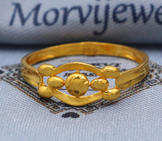 Vintage 22k Gold Ring Size 6 7 8 and All Size, 22k Gold Band Ring, 22karat Gold Ring, Hand crafted Pure gold ring, K5746