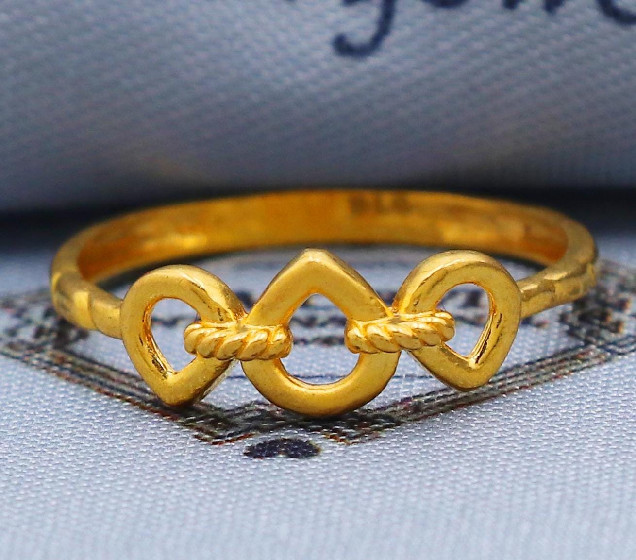 Fine 22k Yellow Gold Ring Size 6 7 8 and All Size, 22k Gold Ring, 22karat Gold Ring, Hand crafted Pure gold ring, K5733