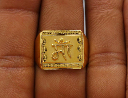 Maa 22k Gold Handmade Ring Indian Jewelry, K6004