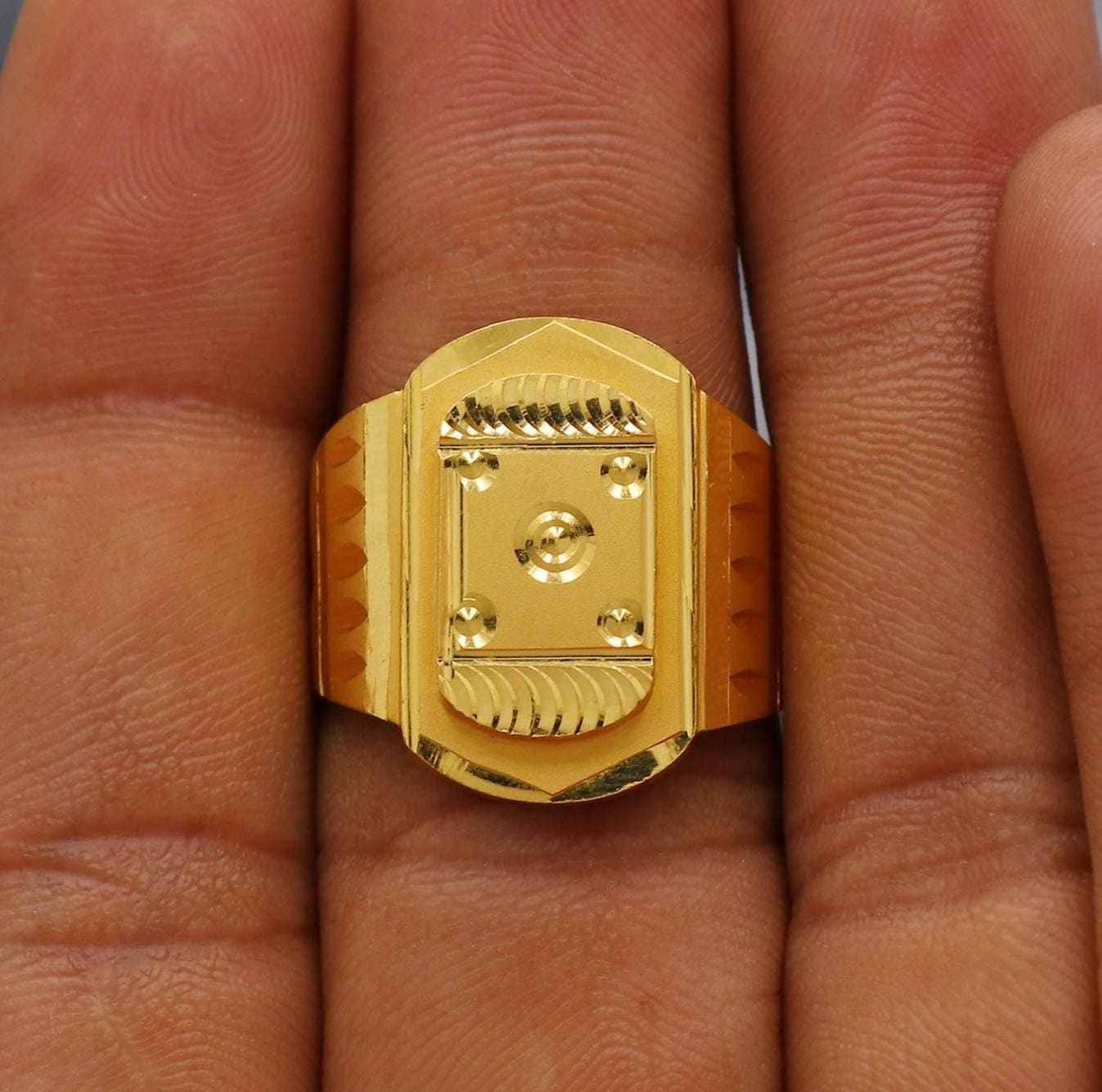 Artisan 22k Gold Ring Indian Jewelry, K6013