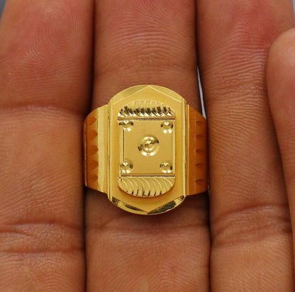 Artisan 22k Gold Ring Indian Jewelry, K6013