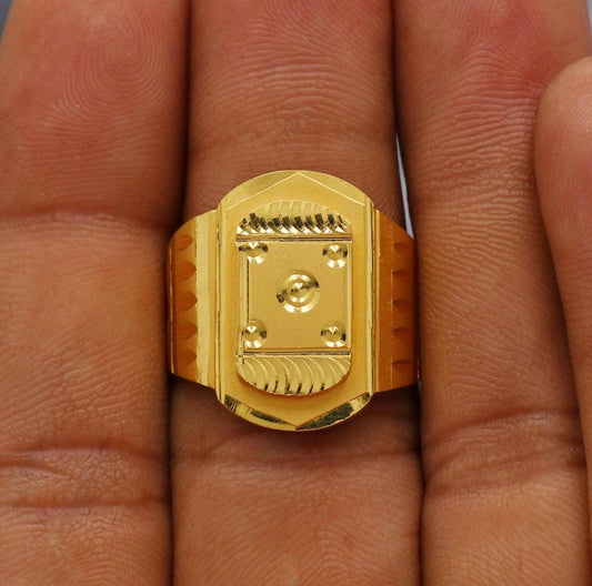Artisan 22k Gold Ring Indian Jewelry, K6013