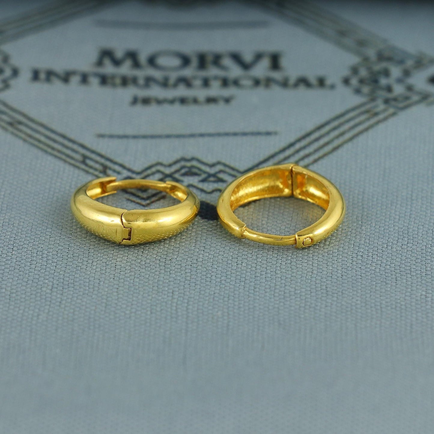 Small 20k Yellow Gold Hoop Bali Earrings , Handmade Yellow gold earrings for women, dainty tiny earrings