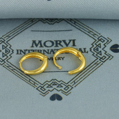 Small 20k Yellow Gold Hoop Bali Earrings , Handmade Yellow gold earrings for women, dainty tiny earrings