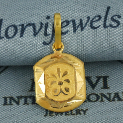 Small 20k Gold Pendant: Lightweight Indian Jewelry, Handmade Gold Dainty Charms Jewelry for Gift, K6834
