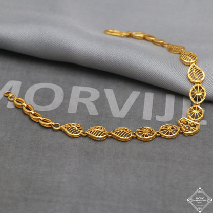 Filigree 22k Gold Handmade Women Dainty Intricate Bracelet Indian Jewelry, K5266