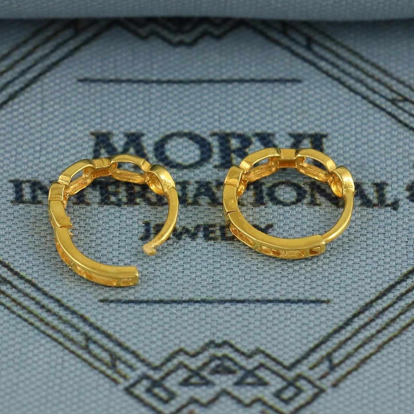 18k Yellow Gold Hoop Bali Earrings Cartilage , Handmade gold earrings for women Small Tiny Hoops, dainty gold earrings for teens, K6883