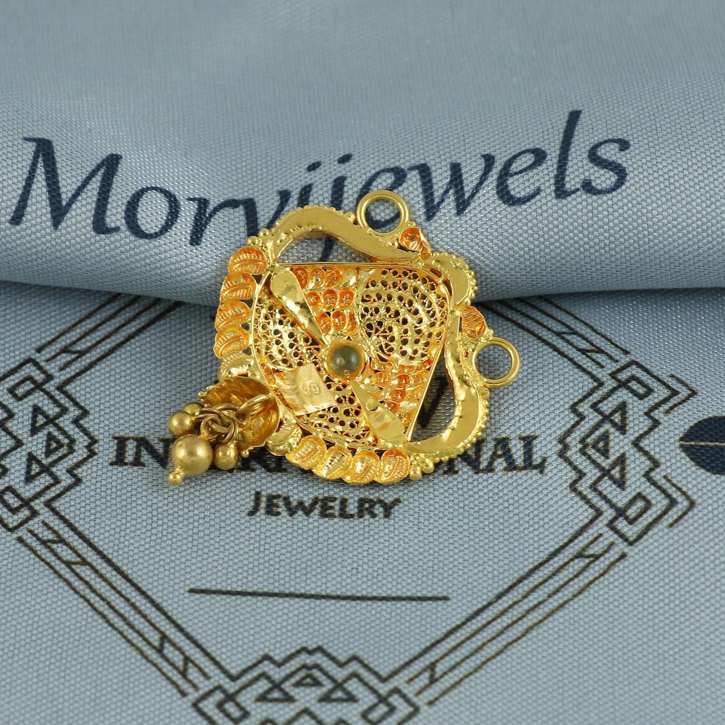 22k Yellow Gold Mangalsutra Pendant Necklace Handmade Indian Handmade Vintage Antique Design Jewelry, K6888