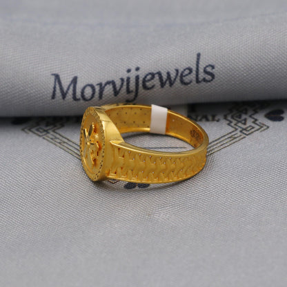 Rare 22k Gold Ring Handmade Indian Jewelry for Gift, K6009