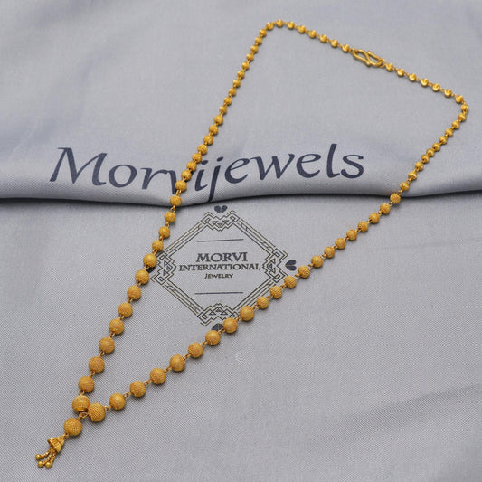 22k Gold Chain Beads Necklace Jewelry, Beads 22kt Chain, Indian Gold Chain, Party Wear Chain, K6508