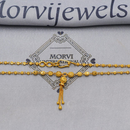 22k Gold Chain Beads Necklace Jewelry, Beads 22kt Chain, Indian Gold Chain, Party Wear Chain, K6510