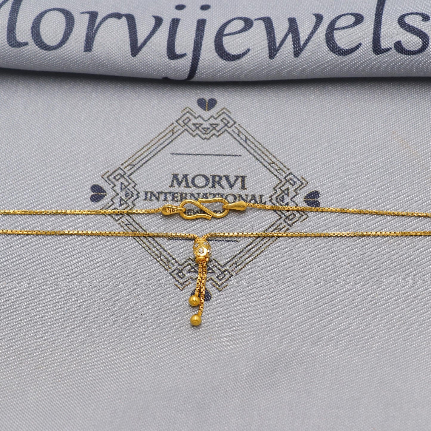 22k Gold Chain Beads Necklace Jewelry, 22kt Handmade Chain, Indian Gold Chain, Party Wear Chain, Women Necklace, K6511