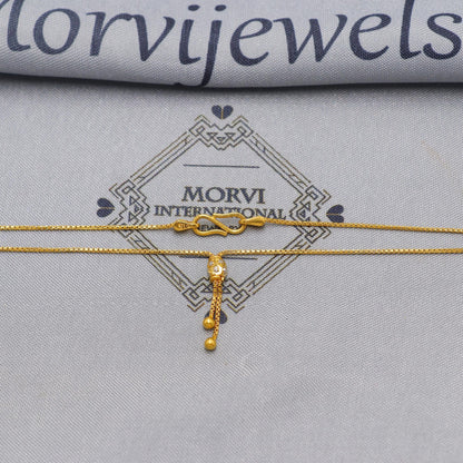 22k Gold Chain Beads Necklace Jewelry, 22kt Handmade Chain, Indian Gold Chain, Party Wear Chain, Women Necklace, K6511