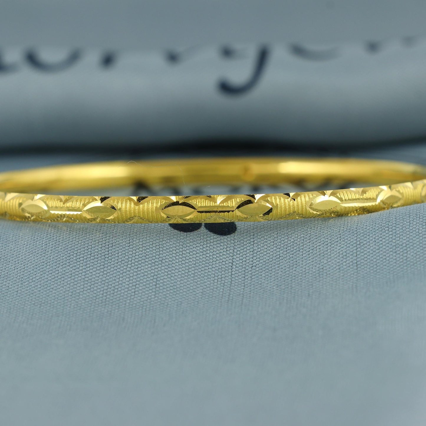 22k Gold Bangles Indian Handmade lightweight, Traditional Rajasthan India, Bangle Bracelet pair Wedding Jewelry, MJ0142