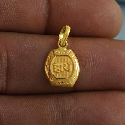 22k Yellow Gold Haye Small Pendant, MJ0131